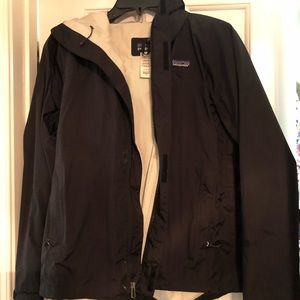 Patagonia black rain jacket